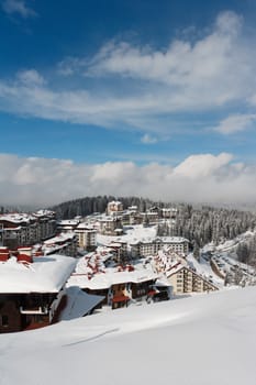 Pamporovo winter ski resort in Bulgaria