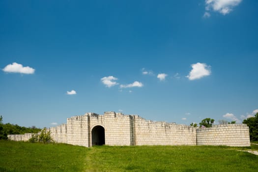 Gate and fortress walls of the Preslav fortress, Bulgaria