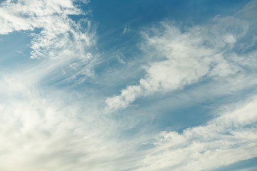 Beautiful blue sky with white clouds