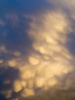 Image of the sky - bizarre clouds on the sky