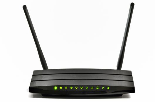 Wireless gigabit broadband router isolated