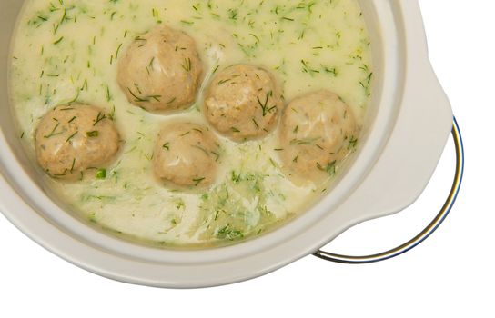 Meat balls isolated on the white background