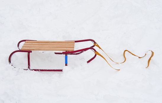 Sled in the snow