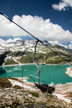 The Kaprun reservoir in the high Alp mountains in Austria