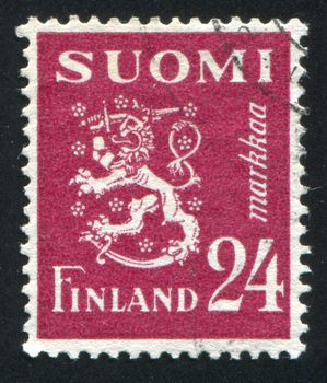FINLAND - CIRCA 1930: stamp printed by Finland, shows Coat of arms of Finland, circa 1930