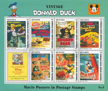 GUYANA - CIRCA 1994: stamp printed by Guyana, shows Walt Disney characters, circa 1994