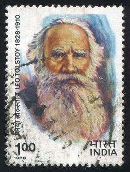 INDIA - CIRCA 1978: stamp printed by India, shows Leo Tolstoi, circa 1978