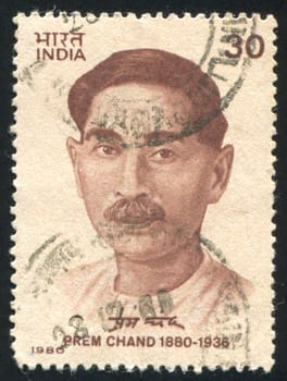 INDIA - CIRCA 1980: stamp printed by India, shows Prem Chand, circa 1980