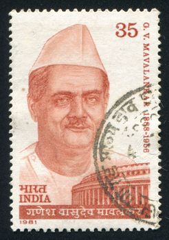 INDIA - CIRCA 1981: stamp printed by India, shows Ganesh Mavalankar, circa 1981