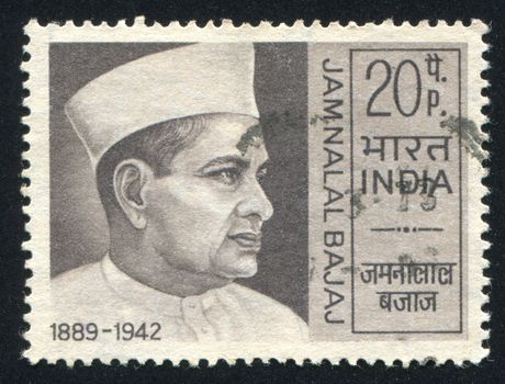 INDIA - CIRCA 1970: stamp printed by India, shows Jamnalal Bajai, circa 1970