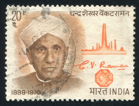 INDIA - CIRCA 1971: stamp printed by India, shows Chandrasekhara Venkata Raman, circa 1971