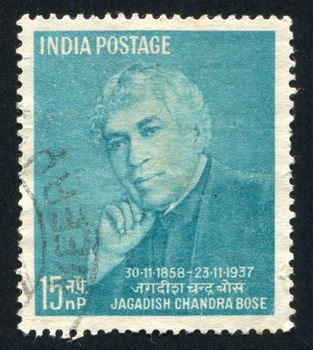 INDIA - CIRCA 1958: stamp printed by India, shows Sir Jagadis Chandra Bose, circa 1958