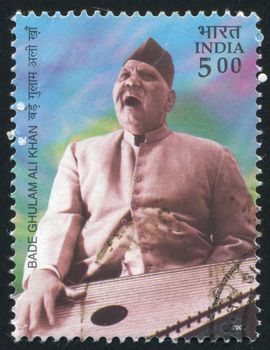 INDIA - CIRCA 2003: stamp printed by India, shows Bade Ghulam Ali Khan, Singer, circa 2003
