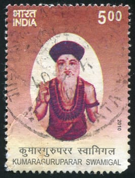 INDIA - CIRCA 2010: stamp printed by India, shows Kumaraguruparar Swamigal, circa 2010