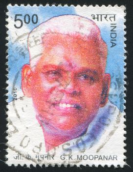 INDIA - CIRCA 2010: stamp printed by India, shows Moopanar, circa 2010