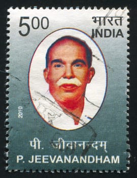 INDIA - CIRCA 2010: stamp printed by India, shows Jeevanandham, circa 2010