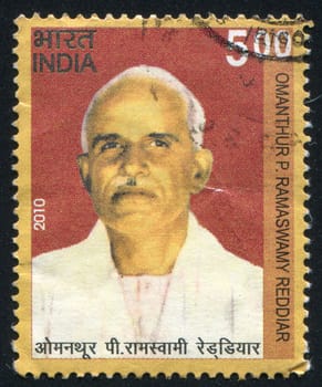 INDIA - CIRCA 2010: stamp printed by India, shows Omanthur Ramaswamy Reddiar, circa 2010