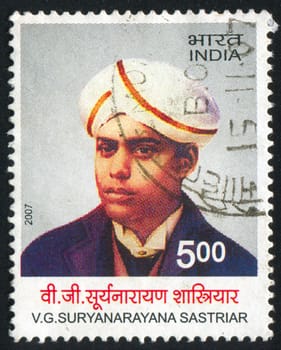 INDIA - CIRCA 2007: stamp printed by India, shows Suryanarayana Sastriar, Tamil Writer, circa 2007