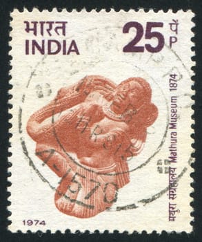 INDIA - CIRCA 1974: stamp printed by India, shows Statue, circa 1974
