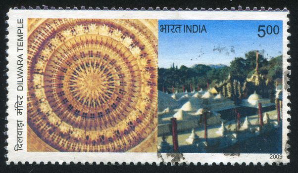 INDIA - CIRCA 2009: stamp printed by India, shows Dilwara temple, circa 2009