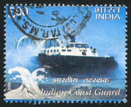 INDIA - CIRCA 2008: stamp printed by India, shows ship Indian Coast Guard, circa 2008