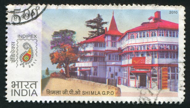 INDIA - CIRCA 2010: stamp printed by India, shows House, Shimla, circa 2010