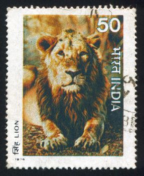 INDIA - CIRCA 1976: stamp printed by India, shows lion, circa 1976