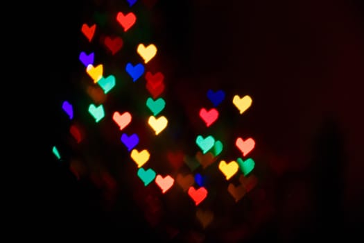 Multicolored hearts as abstract background for Valentine's day