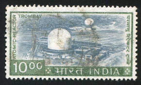 INDIA - CIRCA 1965: stamp printed by India, shows Trombay Atomic Center, circa 1965