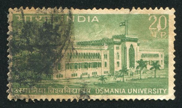 INDIA - CIRCA 1969: stamp printed by India, shows Osmania University, circa 1969