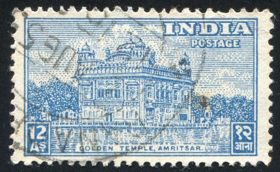 INDIA - CIRCA 1949: stamp printed by India, shows Golden Temple, Amritsar, circa 1949