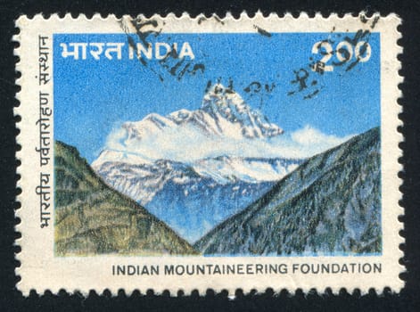 INDIA - CIRCA 1983: stamp printed by India, shows Himalayas, circa 1983