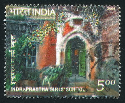 INDIA - CIRCA 2006: stamp printed by India, shows Indraprastha Girls School, circa 2006