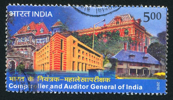 INDIA - CIRCA 2010: stamp printed by India, shows different buildings, circa 2010