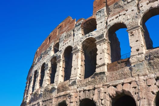 Beautiful view of famous ancient Colosseum in Rome, Italy