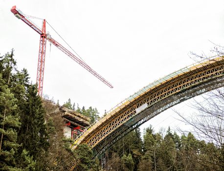 Construction frame of a Bridge, taken in Austria