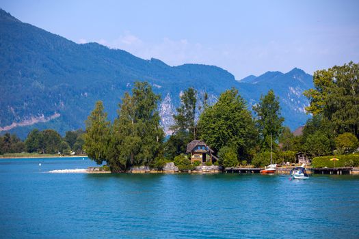 Typical Vacation Lodge on Wolfgang See lake shore, Sankt Wolfgang, Austria