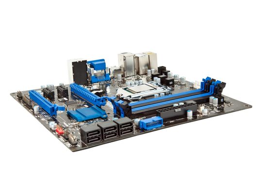 Laptop motherboard isolated