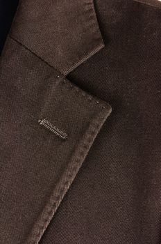 Brown cotton jacket detail