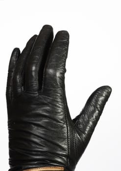 hand in leather glove