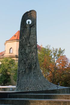 great monument in the center of Lvov city