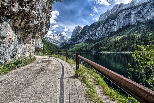 The Kaprun reservoir in the high Alp mountains in Austria