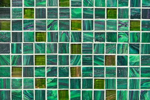 Colorful green tiles as a background image