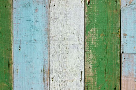 Painted weathered wooden boards as a background image