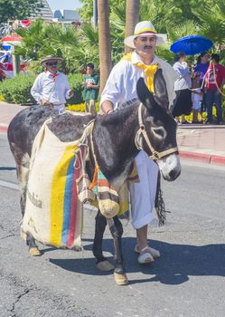 LAS VEGAS - SEP 14 : A Participants at the Fiesta Las Vegas Parade held in Las Vegas ,Nevada on September 14 , 2013 ,the annual Fiesta Las Vegas celebrating heritage of Latinos in Soutren Nevada