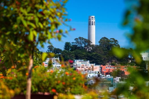 Coit Tower on Telegraph Hill, San Francisco, California, USA