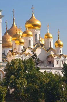 Beautiful Annunciation Cathedral in Moscow Kremlin, Russia