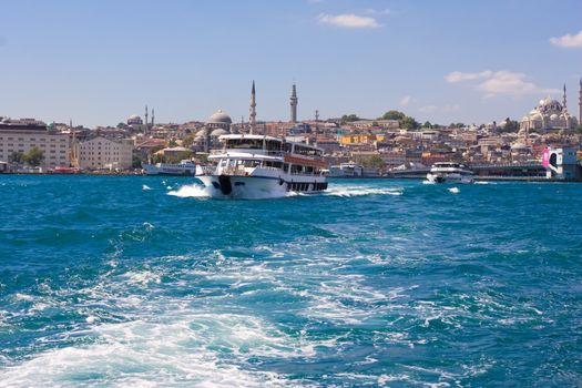 View of Istanbul as seen from Bosphorus, Turkey