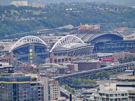 SEATTLE - OCTOBER 06: Century Link Field stadium. Home of Seattle Seahawks and Seattle Sounders on October 06 2011 in Seattle Washington.