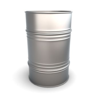 A oil barrell. 3D rendered Illustration. Isolated on white.